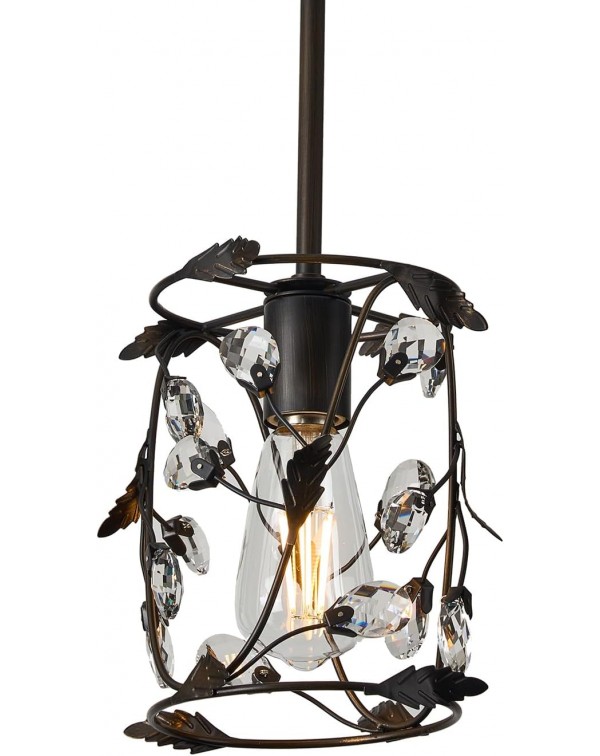 Pendant Light Fixture, Vintage Crystal Pendant Lig...