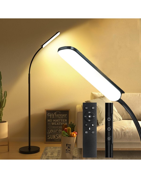 LED Floor Lamp - 18W Bright Lamp with Remote &...
